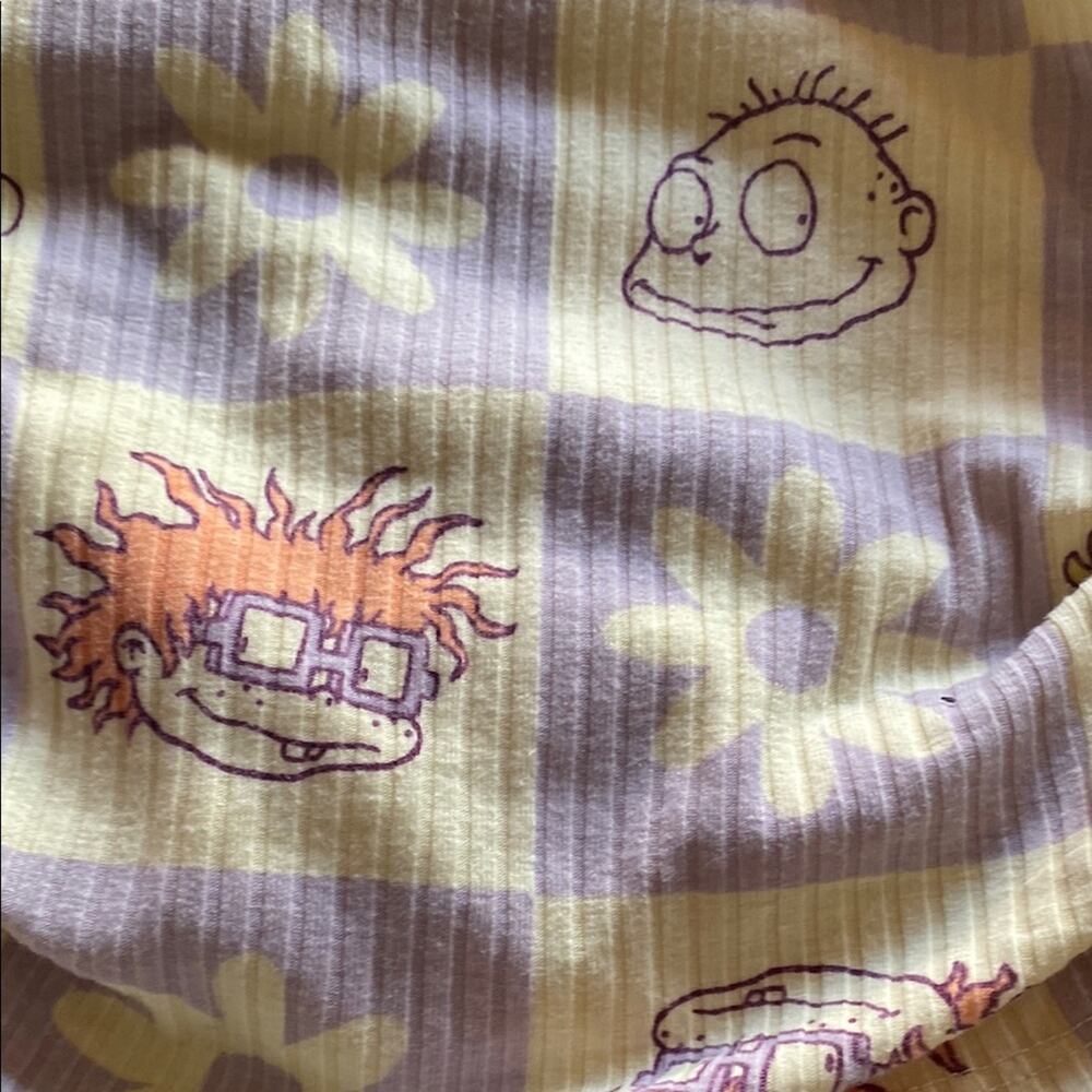 Nickelodeon Rugrats Purple Ribbed Ruched Tank Top - Picture 3 of 5